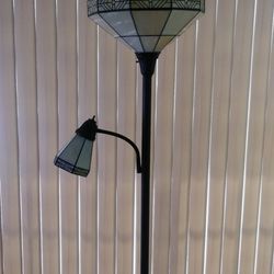 Little River Antiques & More - My original shades on the "new" antique floor lamp that I bought today