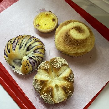 Brecotea - Ube Bun, Custard Cream bun, Coconut custard bun and egg custard - Bubble Tea Near Me - Cary, North Carolina Brecotea - Ube Bun, Custard Cream bun, Coconut custard bun and egg custard - Bubble Tea Near Me - Cary, North Carolina