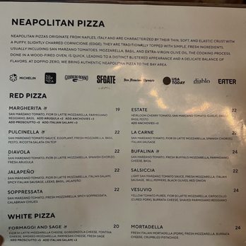 Doppio Zero Mountain View - Menu 10/10/25 - Pizza Near Me - Mountain View, California