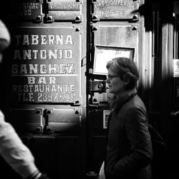 Street scene outside of the Taberna Antonio Sanchez.
