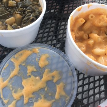Ray Ray's Hog Pit - Stove top Mac with nacho cheese and tough greens! - Barbeque Near Me - Columbus, Ohio