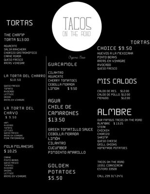 Menu photo 8 TACOS ON THE ROAD Estero, FL Menu photo 8 TACOS ON THE ROAD Estero, FL