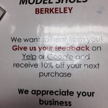 Model Shoe Renew - Be sure to give the a yelp review - and you get a discount if you do, but the real reason is because they're great! - Shoe Repair Near Me - Berkeley, California Model Shoe Renew - Be sure to give the a yelp review - and you get a discount if you do, but the real reason is because they're great! - Shoe Repair Near Me - Berkeley, California