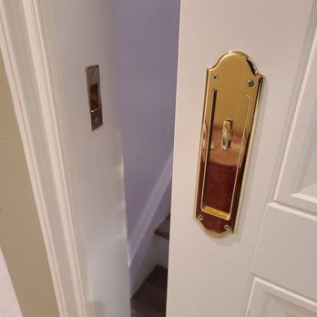 Fair and Square Locksmith - One of three pocket door mortise locks Sergio expertly installed - Keys & Locksmiths Near Me Fair and Square Locksmith - One of three pocket door mortise locks Sergio expertly installed - Keys & Locksmiths Near Me