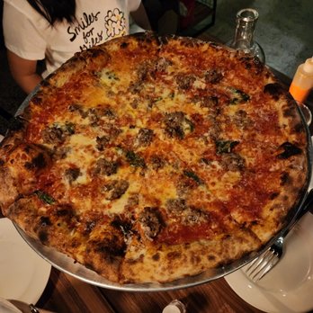 Decades Pizza - The Regular plus sausage - Pizza Near Me - Queens, New York