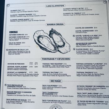 La Corriente Cevicheria Nais - Food menu - 07-20-2025 - Seafood Near Me - Tijuana, BCN La Corriente Cevicheria Nais - Food menu - 07-20-2025 - Seafood Near Me - Tijuana, BCN