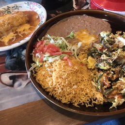 Napolitos Con Huevos and a tamale Napolitos Con Huevos and a tamale