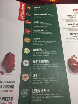 Menu photo 2 Wing Stop México, D.F., DIF