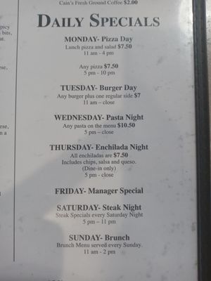 Menu photo 3 Interurban Chickasha, OK