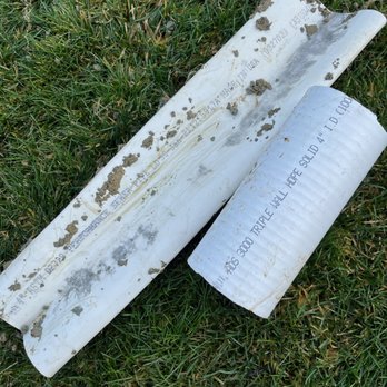 Lifestyle Fiberglass Pools - crushed pipe next to good pipe to show the level of damage that they caused - Pool & Hot Tub Service Near Me Lifestyle Fiberglass Pools - crushed pipe next to good pipe to show the level of damage that they caused - Pool & Hot Tub Service Near Me