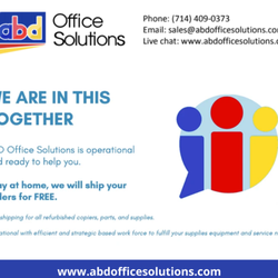 ABD Office Solutions - We want you safe and sound. #StayAtHome, we will ship your orders for FREE!