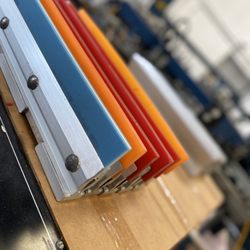 M J Embroidery and Screen Printing - Clean squeegee