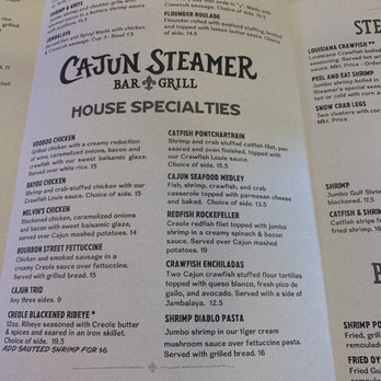 Cajun Steamer Bar & Grill - Menu - Cajun/Creole Near Me - Birmingham, Alabama