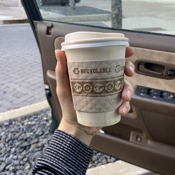 Sunflower Bakehouse - Recyclable cup containing my snickerdoodle latte - Vegan Near Me - Nashville, Tennessee Sunflower Bakehouse - Recyclable cup containing my snickerdoodle latte - Vegan Near Me - Nashville, Tennessee