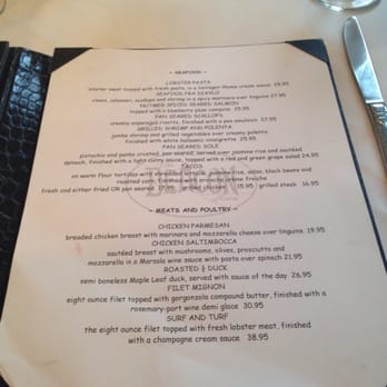 The Beacon Room - Dinner menu - Seafood Near Me - Orleans, Massachusetts