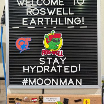 Moon Man Printing - Sign near the cash register - Screen Printing/T-Shirt Printing Near Me - Roswell, New Mexico