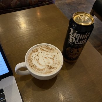 Dessert Oasis Coffee Roasters - London Fog and a Sparkling water - Coffee & Tea Near Me - Rochester, Michigan Dessert Oasis Coffee Roasters - London Fog and a Sparkling water - Coffee & Tea Near Me - Rochester, Michigan
