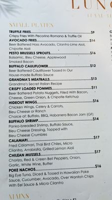 Menu photo 4 The Hideout Kitchen + Bar Palm Desert, CA Menu photo 4 The Hideout Kitchen + Bar Palm Desert, CA