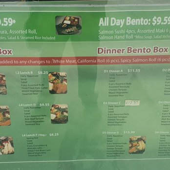 Komachi - a menu for lunch bento box - Japanese Near Me - Aurora, Ontario
