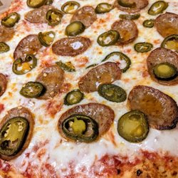 Mead Pizza Plus - Large pepperoni and jalapeno pizza