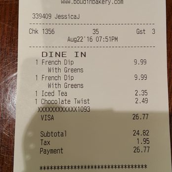 Boudin SF - Dinner for 2 - Bakeries Near Me - San Jose, California