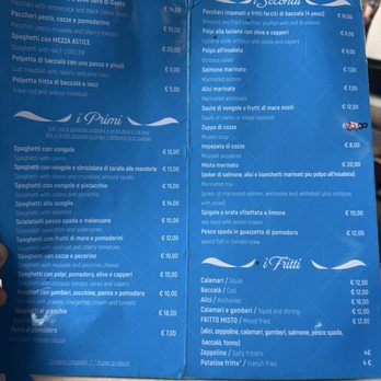 Pescheria Azzurra - Menu - Seafood Markets Near Me - Naples, NA Pescheria Azzurra - Menu - Seafood Markets Near Me - Naples, NA