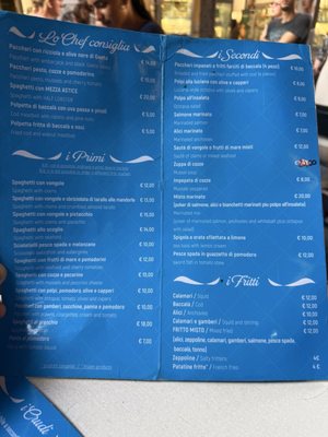 Menu photo 1 Pescheria Azzurra Naples, NA Menu photo 1 Pescheria Azzurra Naples, NA
