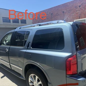 Jet Black Tint - Before tinting factory privacy glass and no film in front of - Car Window Tinting Near Me - Alameda, California Jet Black Tint - Before tinting factory privacy glass and no film in front of - Car Window Tinting Near Me - Alameda, California