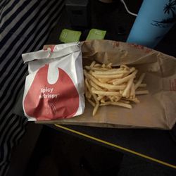 McDonald's - Spicy McCrispy & Medium French Fries.