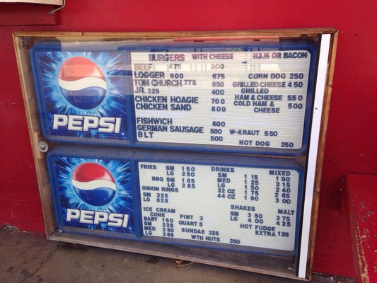 Menu photo 2 Czer's Drive-In Elgin, OR