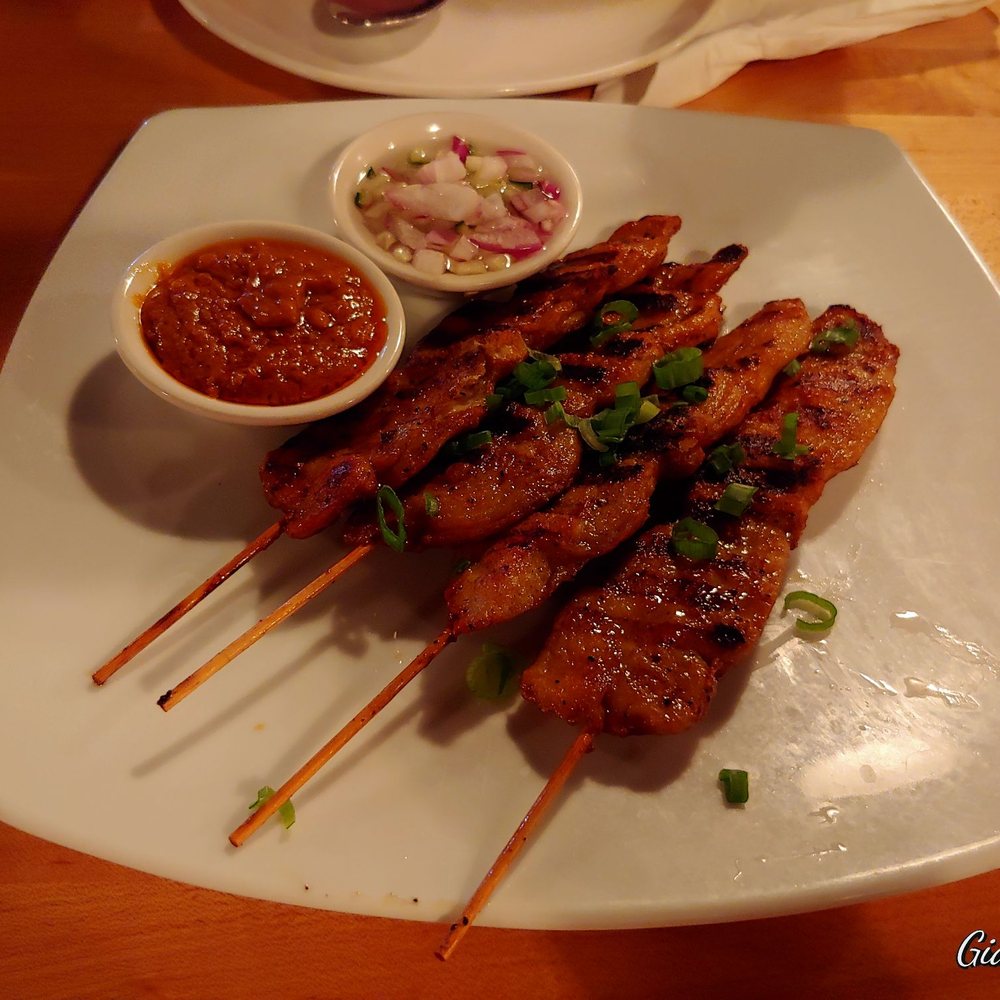Mint Thai Kitchen - Chicken skewers that are great! The dipping sauces taste amazing! - Thai Near Me - Houston, Texas Mint Thai Kitchen - Chicken skewers that are great! The dipping sauces taste amazing! - Thai Near Me - Houston, Texas