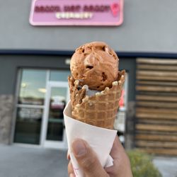 Sorry Not Sorry Creamery - Inspirada  - Thai tea butter crunch cone