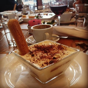 Capocaccia Trattoria - Tiramisu, coffee and wine - my entire table took a picture... the best tiramisu in Toronto !!! - Pizza Near Me - Toronto, Ontario
