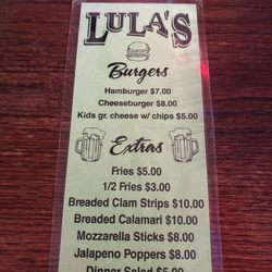 Lula's Tavern - Menu updated 2026