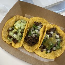 Tortilla with a dash of meat and onion