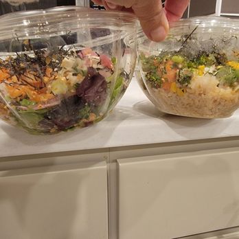 PokeCity - Glendale - Look what I got for 2 MEDIUM bowls with extra protein. Barely half full! - Poke Near Me - Glendale, Colorado PokeCity - Glendale - Look what I got for 2 MEDIUM bowls with extra protein. Barely half full! - Poke Near Me - Glendale, Colorado
