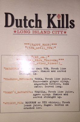 Menu photo 7 Dutch Kills Long Island City, NY