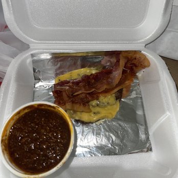 Cook Out - Bunless big double burger and side of chili - Burgers Near Me - Myrtle Beach, South Carolina Cook Out - Bunless big double burger and side of chili - Burgers Near Me - Myrtle Beach, South Carolina