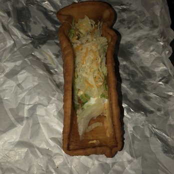 Taco Bell - This was suppose to be a chalupa. Apparently they forgot the ingredients. - Fast Food Near Me - Livermore, California