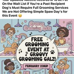 Groovy Grooming Galz - Best groomer on the Westside is offering a free full groom on 2/23