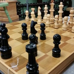 Chess game fits the size of a card table