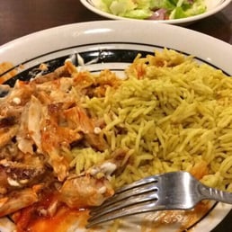 I had already dug into my plate of chicken and rice when I took this pic to show my bf - oops!