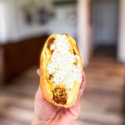 Nick's Old Fashioned Hamburger House - Chili cheese slaw dog