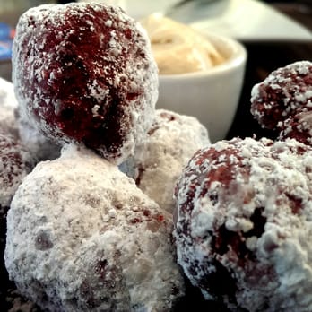 Bosscat Kitchen & Libations - red velvet beignets w/ cookie butter whip cream - New American Near Me - Irvine, California