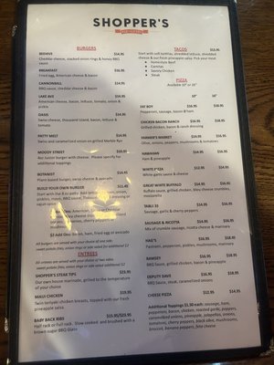 Menu photo 5 Shopper's Pub  Eatery Manchester, NH