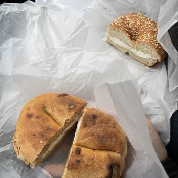 Bagelicious - Sun-dried tomato bagel, and Sesame bagel. Light and airy .... not chewy and boiled, FYI. - Bagels Near Me - Liverpool, New York Bagelicious - Sun-dried tomato bagel, and Sesame bagel. Light and airy .... not chewy and boiled, FYI. - Bagels Near Me - Liverpool, New York