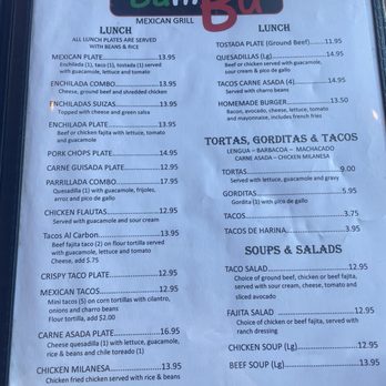 Bambú Mexican Grill - Lunch menu - Mexican Near Me - Galveston, Texas Bambú Mexican Grill - Lunch menu - Mexican Near Me - Galveston, Texas