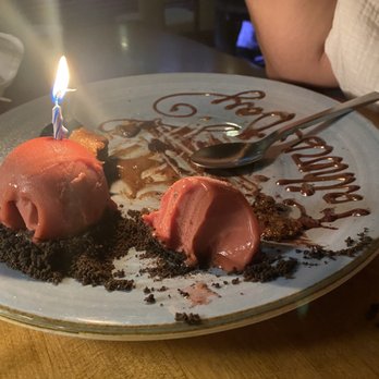 Rusty Pelican - Miami - Happy Fathers Day with a candle. How awkward. - Seafood Near Me - Key Biscayne, Florida