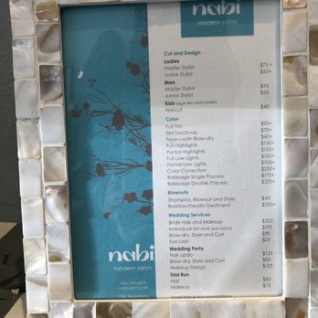 Nabi Salon - Service prices as of 5/10/21 - Hair Stylists Near Me - Burlingame, California Nabi Salon - Service prices as of 5/10/21 - Hair Stylists Near Me - Burlingame, California