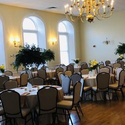 Neighborhood Club of Quincy - The ballroom wrapped in gold for the birthday girl.